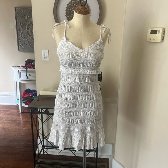 Express White Polka Dot Dress - Picture 1 of 5